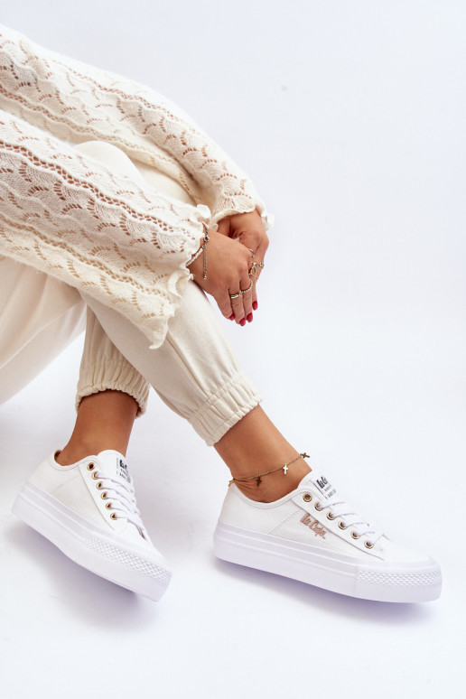 Chaussures plateforme pour femmes Lee Cooper LCW-24-31-2725 blanc