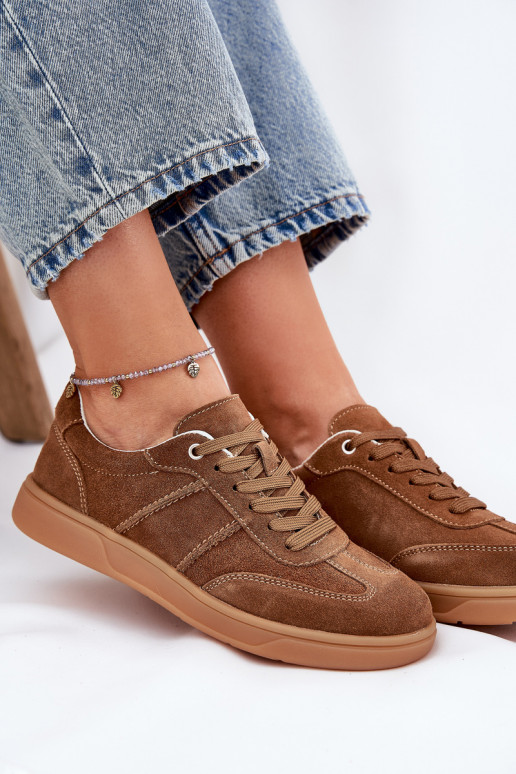 en daim Faible Chaussures modèle baskets Féminin marron Paliana