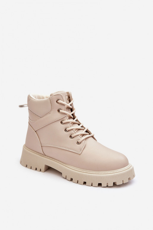 Féminin chaussures avec fermetures éclair réchauffer beige Gremiva