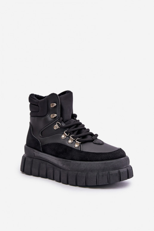 Féminin réchauffer Bottes chaussures avec une plateforme couleur noire Jelenia