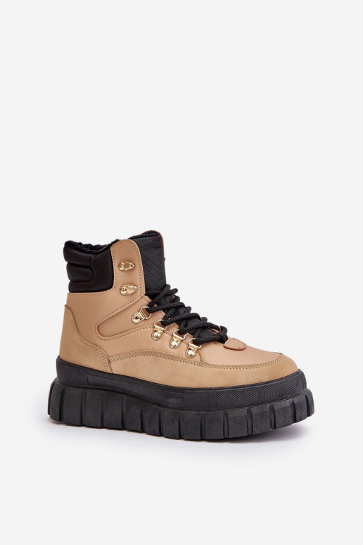 Féminin réchauffer Bottes chaussures avec une plateforme marron Jelenia