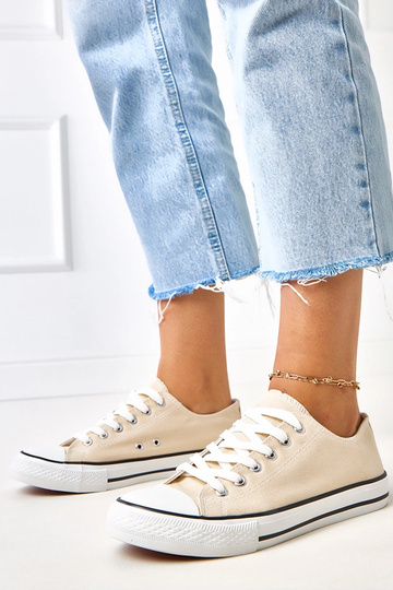 Baskets classiques beiges pour femmes Zurhat