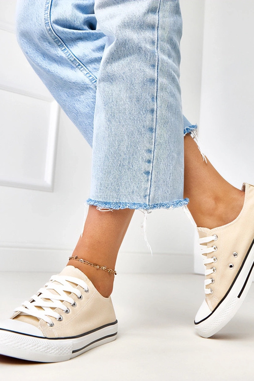 Baskets classiques beiges pour femmes...