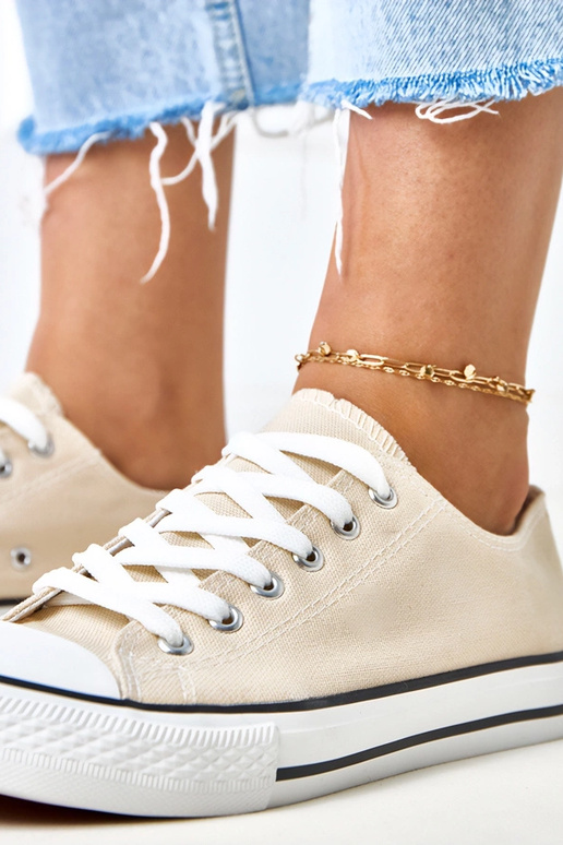 Beige klassische Damen-Sneaker Zurhat