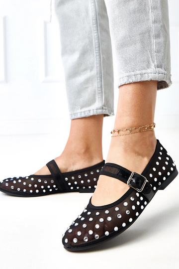 Ballerines noires en mesh...