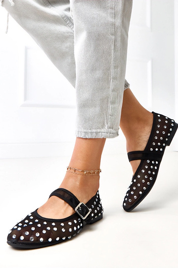 Schwarze Netz-Ballerinas... 2