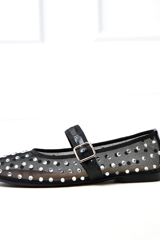 Ballerines noires en mesh avec...
