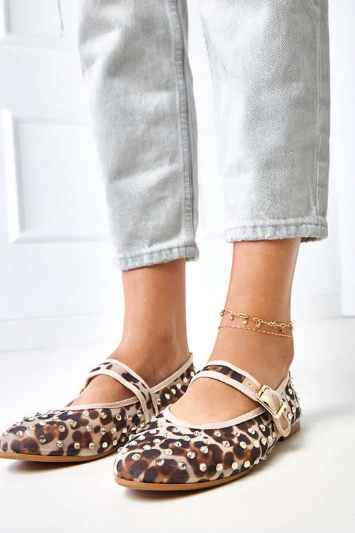 Leopardprint netbalerina's met...
