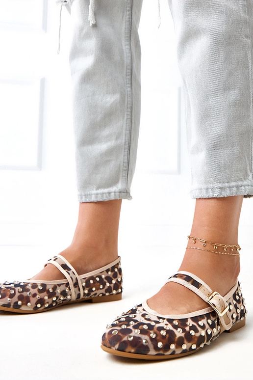 Leopardprint netbalerina's met...