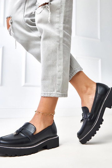 Zwarte mocassins met... 2