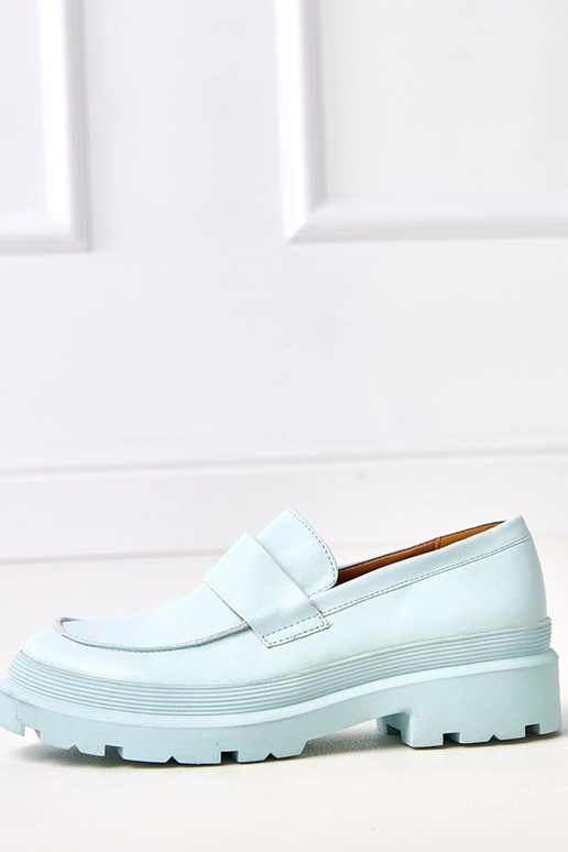 Seraphin Blaue Mokassins aus Kunstleder