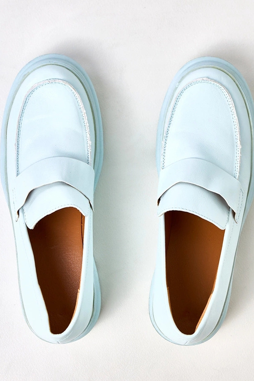 Mocassins bleus en simili cuir Seraphin