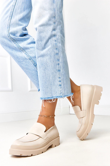 Beige moccasins van...