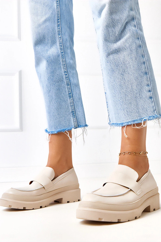 Seraphin Sandfarbene Mokassins aus...