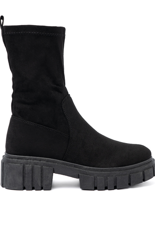 Damen schwarze Wildlederschuhe