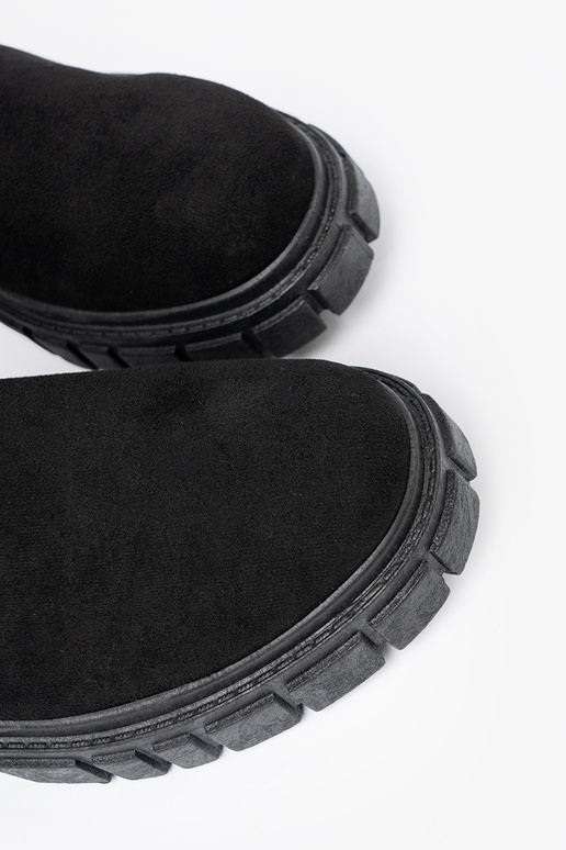 Damen schwarze Wildlederschuhe