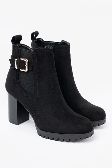 couleur noire bottes avec boucle décorative