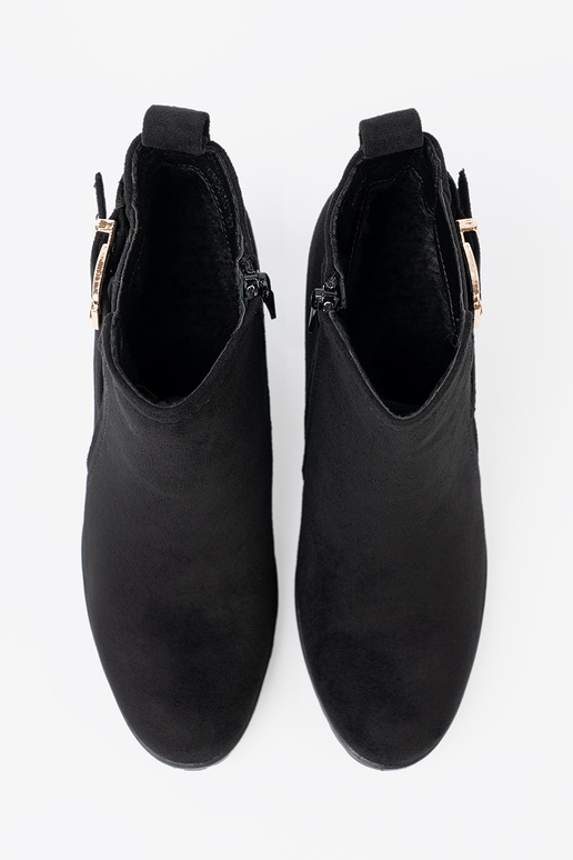 couleur noire bottes avec boucle décorative