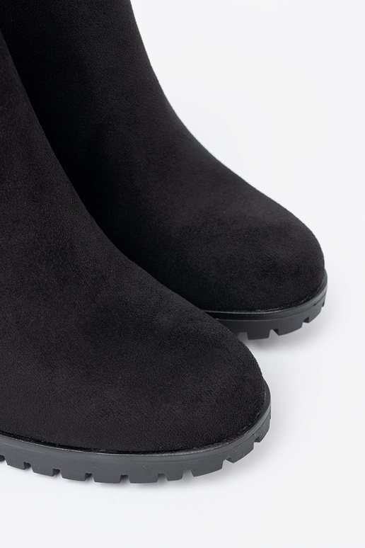 couleur noire bottes avec boucle décorative