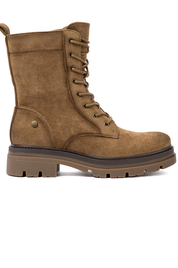 Het klassieke model van suède schoenen In odcieniu brązu 2