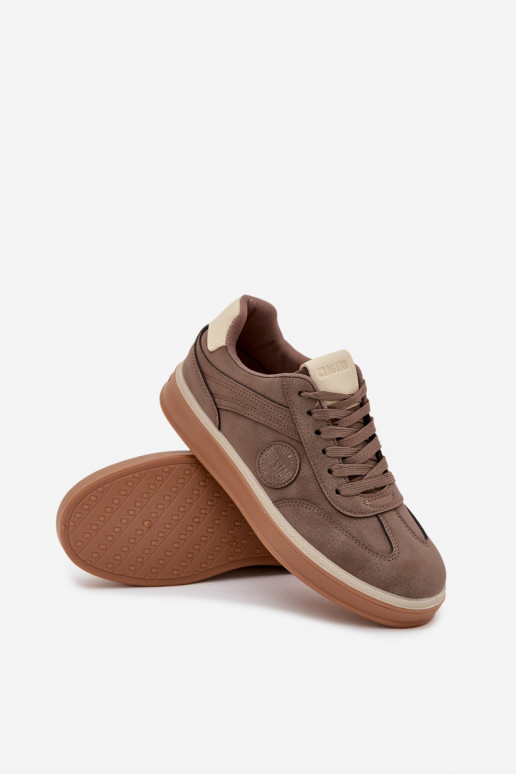 Chaussures modèle baskets Mâle Faible Big Star SS174020 HI-POLY SYSTEM beige