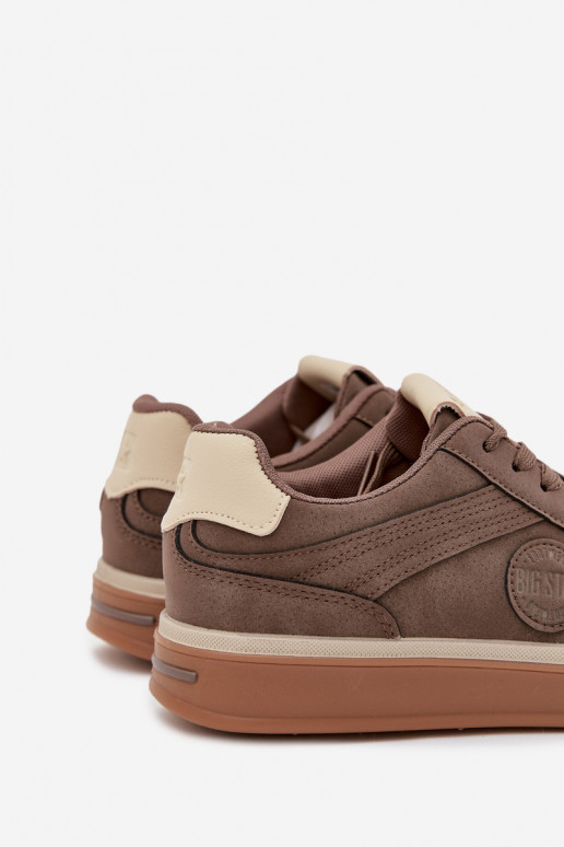 Chaussures modèle baskets Mâle Faible Big Star SS174020 HI-POLY SYSTEM beige