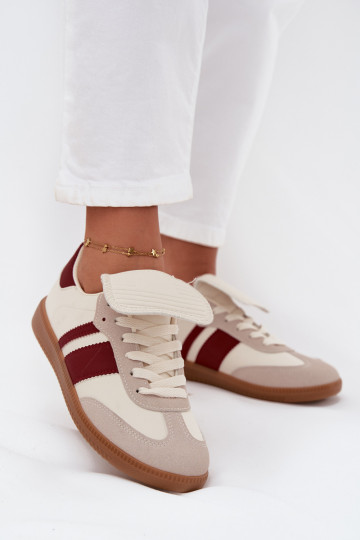 Laag Sneakers model schoenen DamesINyIniniętym Językiem bordeaux Ardira