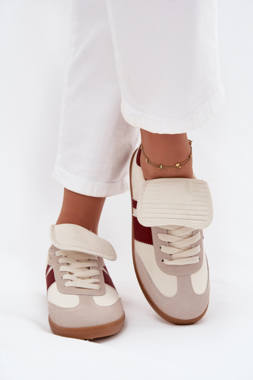 Laag Sneakers model schoenen DamesINyIniniętym Językiem bordeaux Ardira