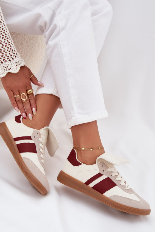 Laag Sneakers model schoenen DamesINyIniniętym Językiem bordeaux Ardira