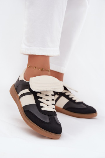 Zwarte kleur lage sportieve damesschoenen Ardira 2