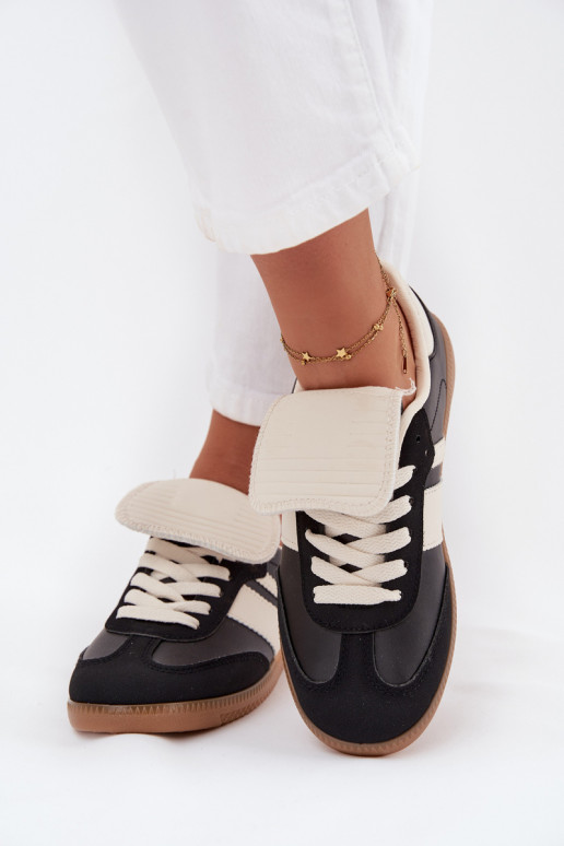 Niedrig Sneakers Stilvollllschuhe FemininINyZuiniętym Językiem schZuarze Farbe Ardira