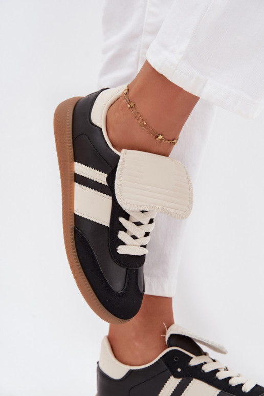 Niedrig Sneakers Stilvollllschuhe FemininINyZuiniętym Językiem schZuarze Farbe Ardira