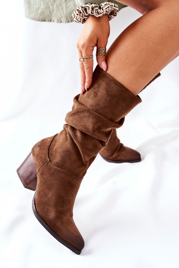 Feminin Stiefel aus INildleder braune Farbe Ranafast 2