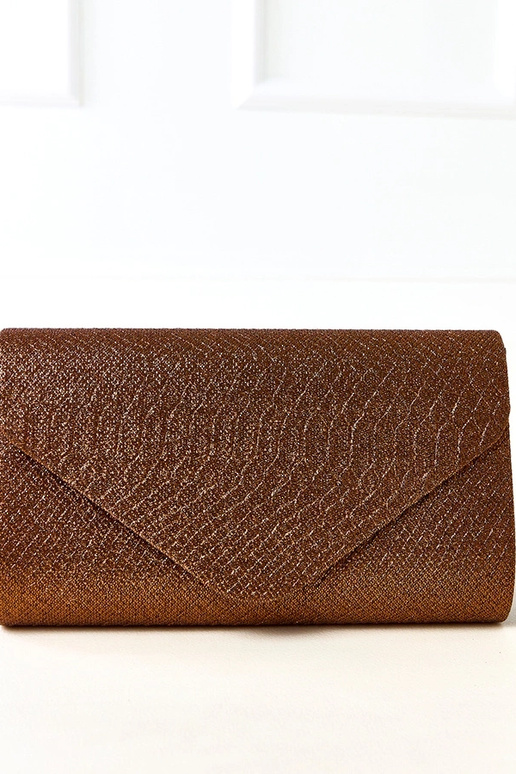 Petit sac en forme d'enveloppe marron...