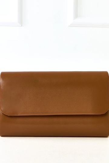 Petit sac en forme d'enveloppe couleur sable Fried