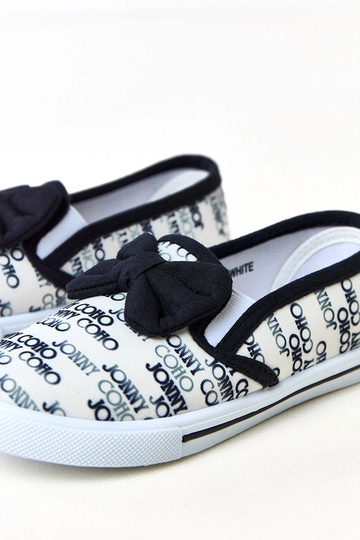 Weiße Kinder-Sneaker mit Schleife Missi 2