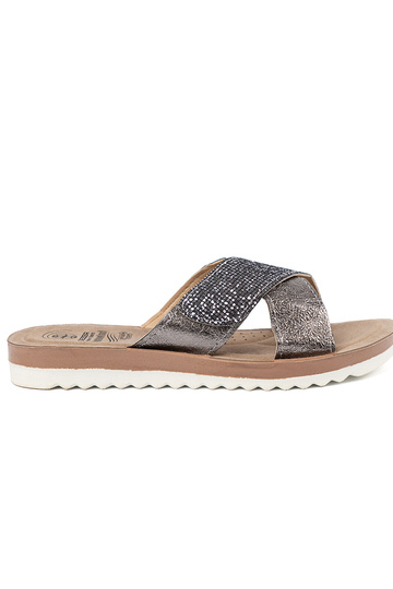 Metallic ontInerp slippers dames met Initte zool 2