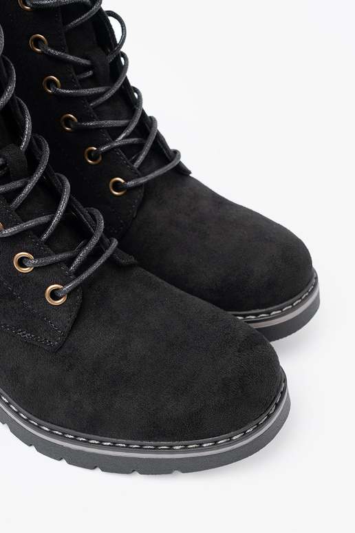 couleur noire lacé bottes d équitation hautes z grubą podeszÀą