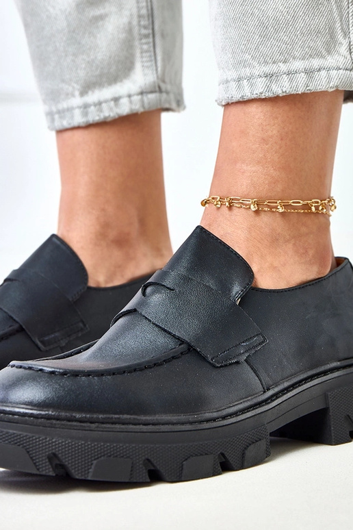 Mocassins noirs mats pour femmes Kirna