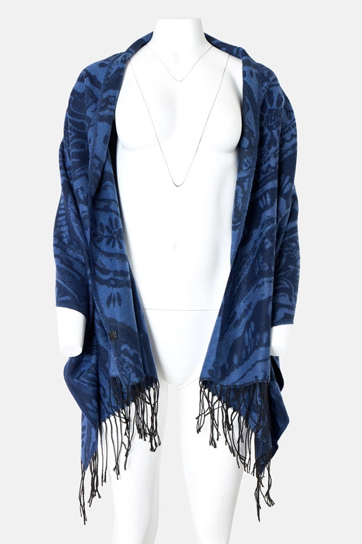 Zwart-bruin sjaal met bloemen Colonie