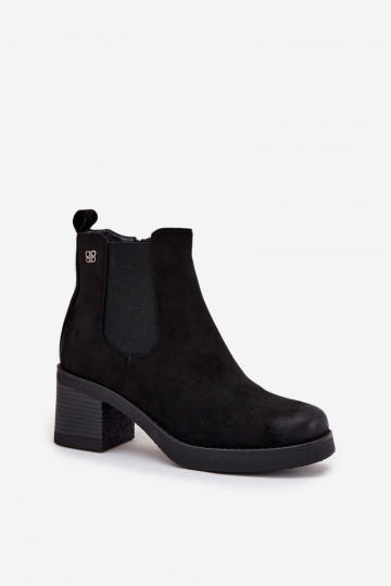 Bottines stylées noires pour femmes isolées avec talons Zelia 2