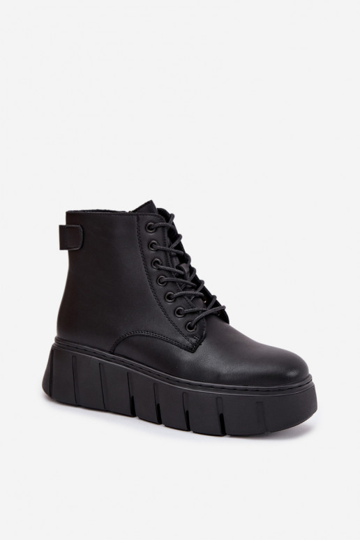Peau réchauffer Bottes pour femmes avec une plateforme Vinceza 66803 couleur noire Peau réchauffer Bottes pour femmes avec une plateforme Vinceza 66803 couleur noire