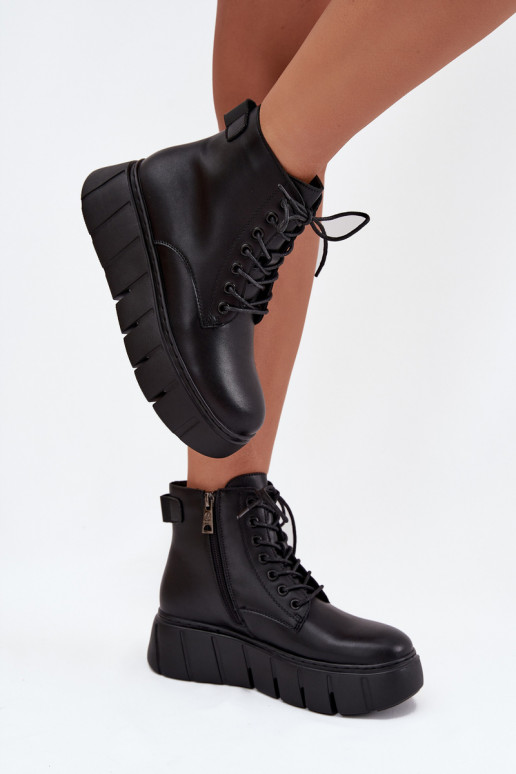 Peau réchauffer Bottes pour femmes avec une plateforme Vinceza 66803 couleur noire Peau réchauffer Bottes pour femmes avec une plateforme Vinceza 66803 couleur noire