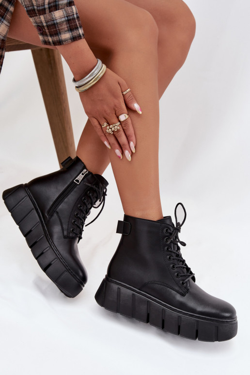 Peau réchauffer Bottes pour femmes avec une plateforme Vinceza 66803 couleur noire Peau réchauffer Bottes pour femmes avec une plateforme Vinceza 66803 couleur noire