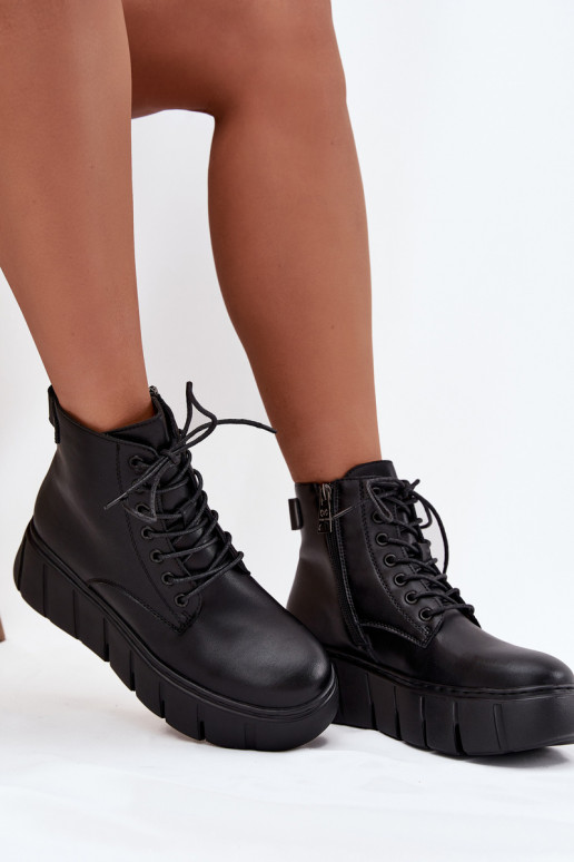Peau réchauffer Bottes pour femmes avec une plateforme Vinceza 66803 couleur noire Peau réchauffer Bottes pour femmes avec une plateforme Vinceza 66803 couleur noire