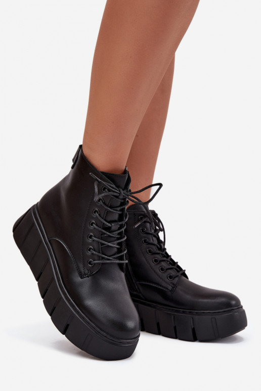 Peau réchauffer Bottes pour femmes avec une plateforme Vinceza 66803 couleur noire Peau réchauffer Bottes pour femmes avec une plateforme Vinceza 66803 couleur noire