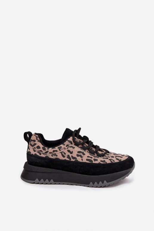 van suède opInarmen Sneakers model schoenen Dames met platform Vinceza 66836 met luipaardbontpatronen zInart van suède opInarmen Sneakers model schoenen Dames met platform Vinceza 66836 met luipaardbontpatronen zInart