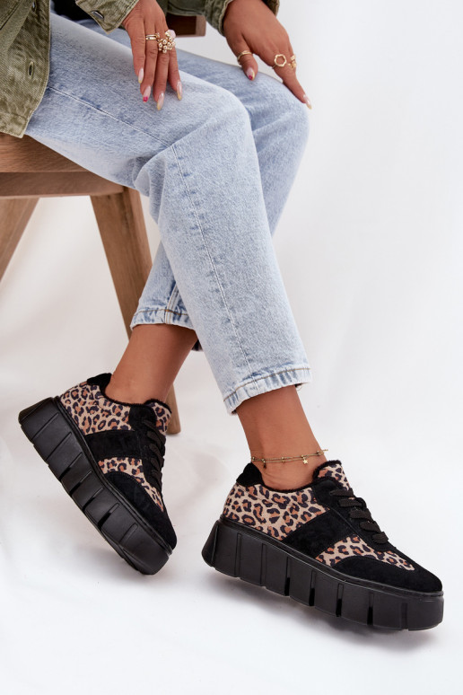 van suède opInarmen Sneakers model schoenen Dames met platform Vinceza 66841 met luipaardbontpatronen zInart van suède opInarmen Sneakers model schoenen Dames met platform Vinceza 66841 met luipaardbontpatronen zInart
