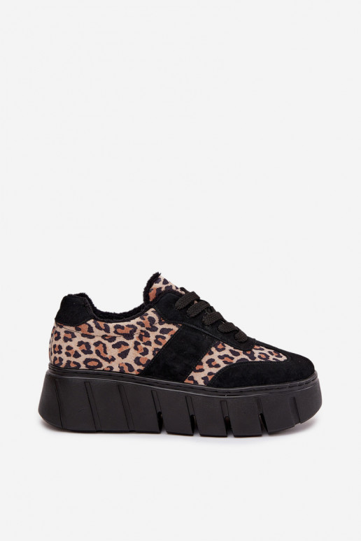 van suède opInarmen Sneakers model schoenen Dames met platform Vinceza 66841 met luipaardbontpatronen zInart van suède opInarmen Sneakers model schoenen Dames met platform Vinceza 66841 met luipaardbontpatronen zInart