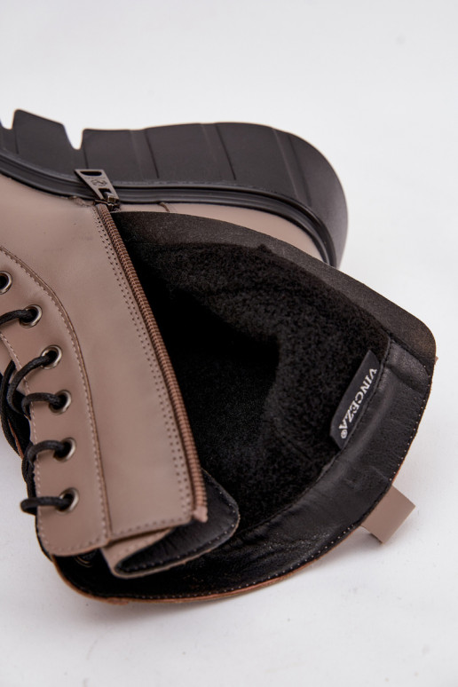 Enkellaarsjes voor Inerknemers Dames met platform opInarmen Vinceza 58588 beige